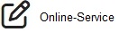 Icon Online-Service mit Text